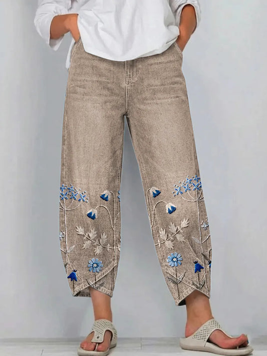 Giada - Printed Relaxed Fit Jeans