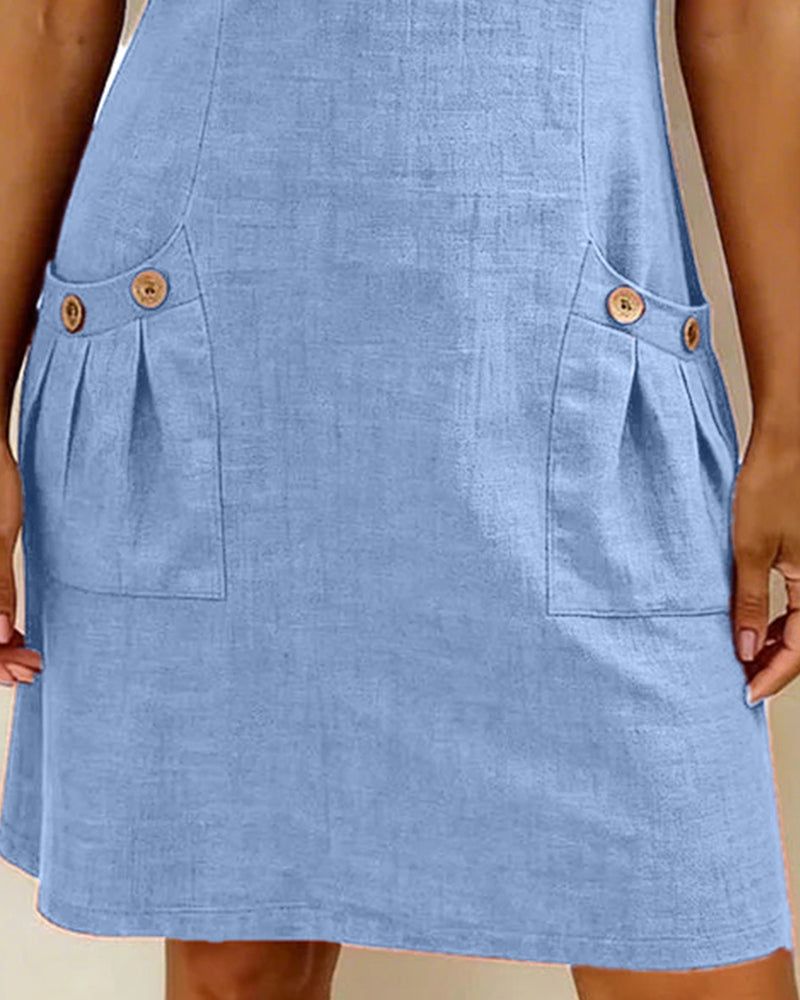 Ravelle - Soft-Touch Linen A-Line Dress