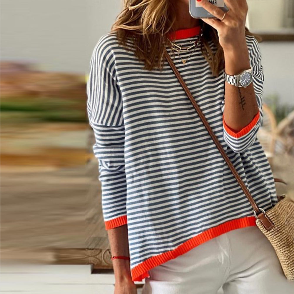 Tivana - Soft-Touch Striped Long-Sleeve Top