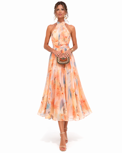 Lucille - Lightweight Halter Maxi Dress