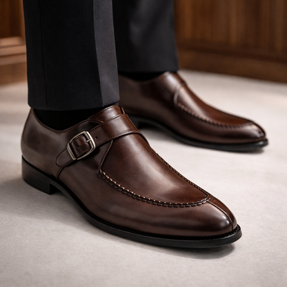 Isaias - Polished Buckled Dress Shoes