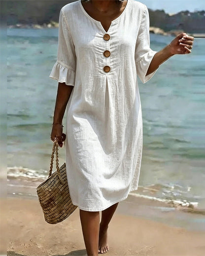 Sorella - Soft-Touch Ruffle-Sleeve Dress