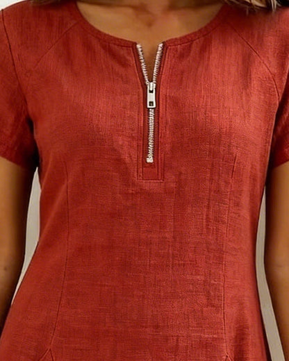 Ravelle - Soft-Touch Linen A-Line Dress