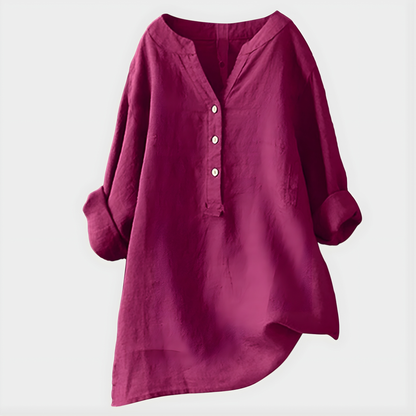 Fenella - Button Front Tunic Blouse