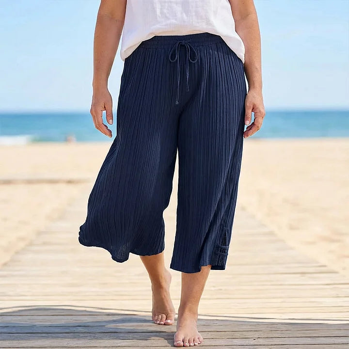 Bexara - Pleated Wide Leg Culottes