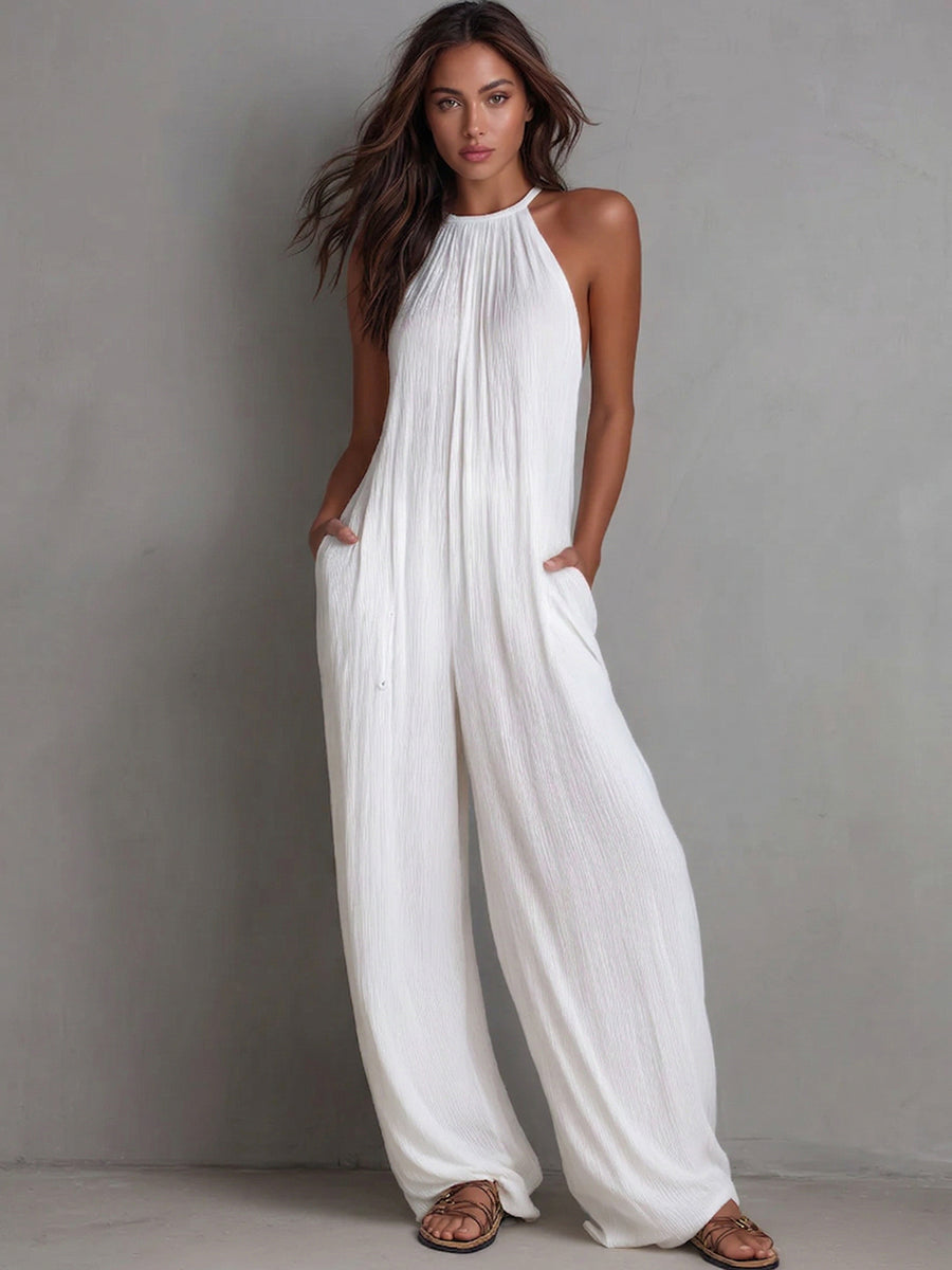 Rosira - Textured Linen Jumpsuit