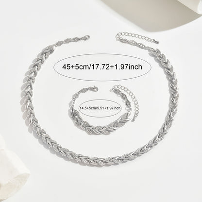 Yvonne - Lustrous Necklace & Bracelet Set