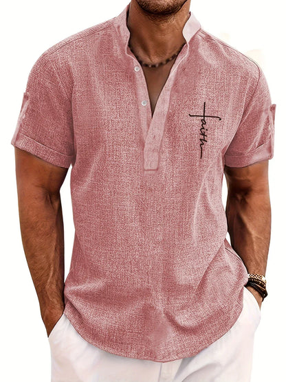 Harlan - Textured High-Collar Shirt