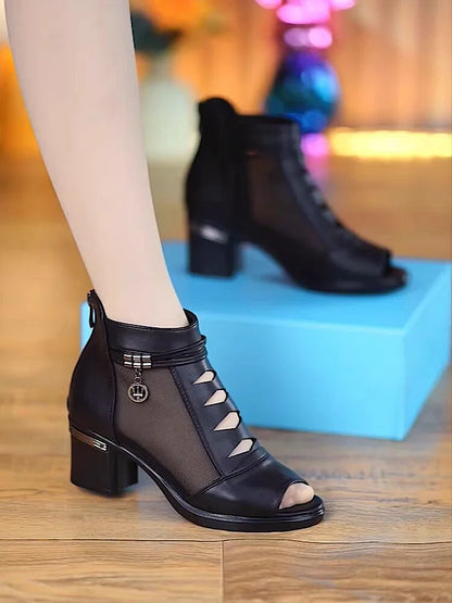 Mireille - Open Toe Block Heel Sandals