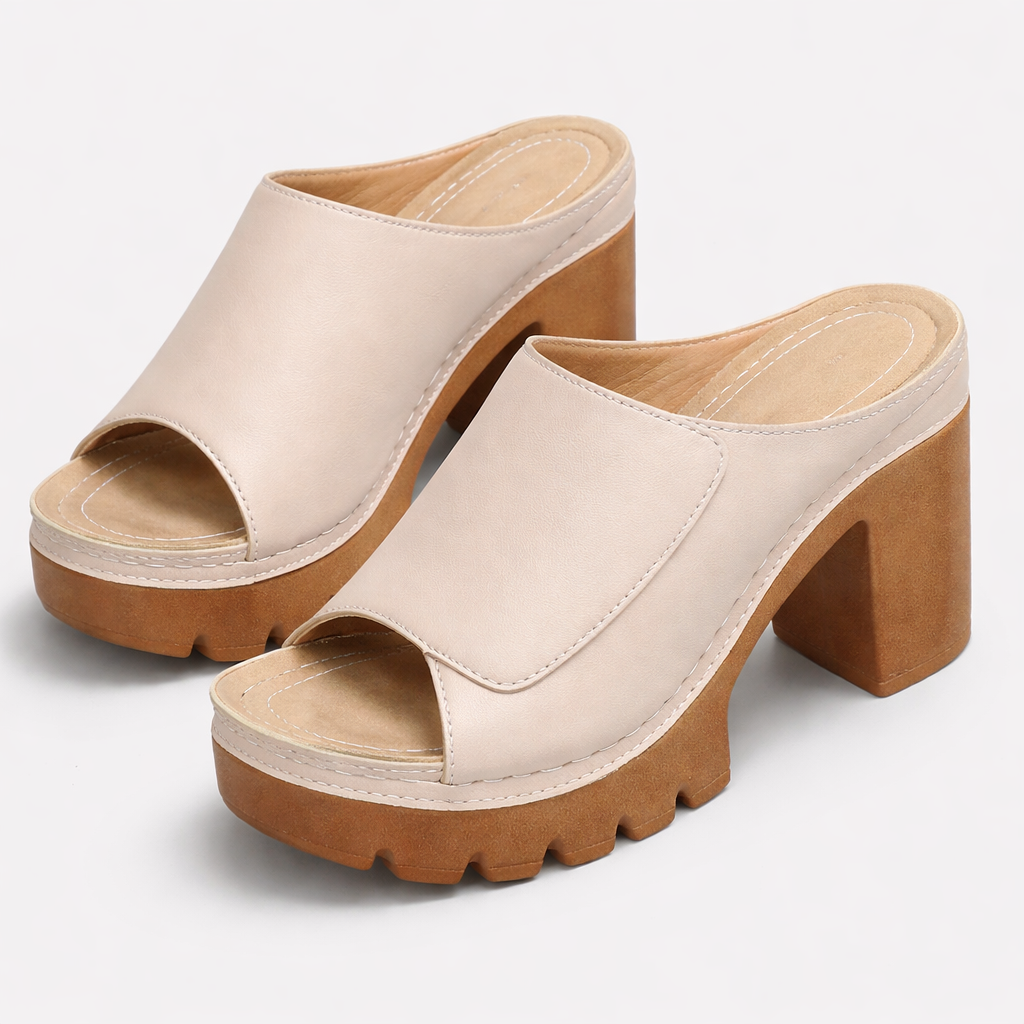 Zareen - Polished Platform Wedge Sandal
