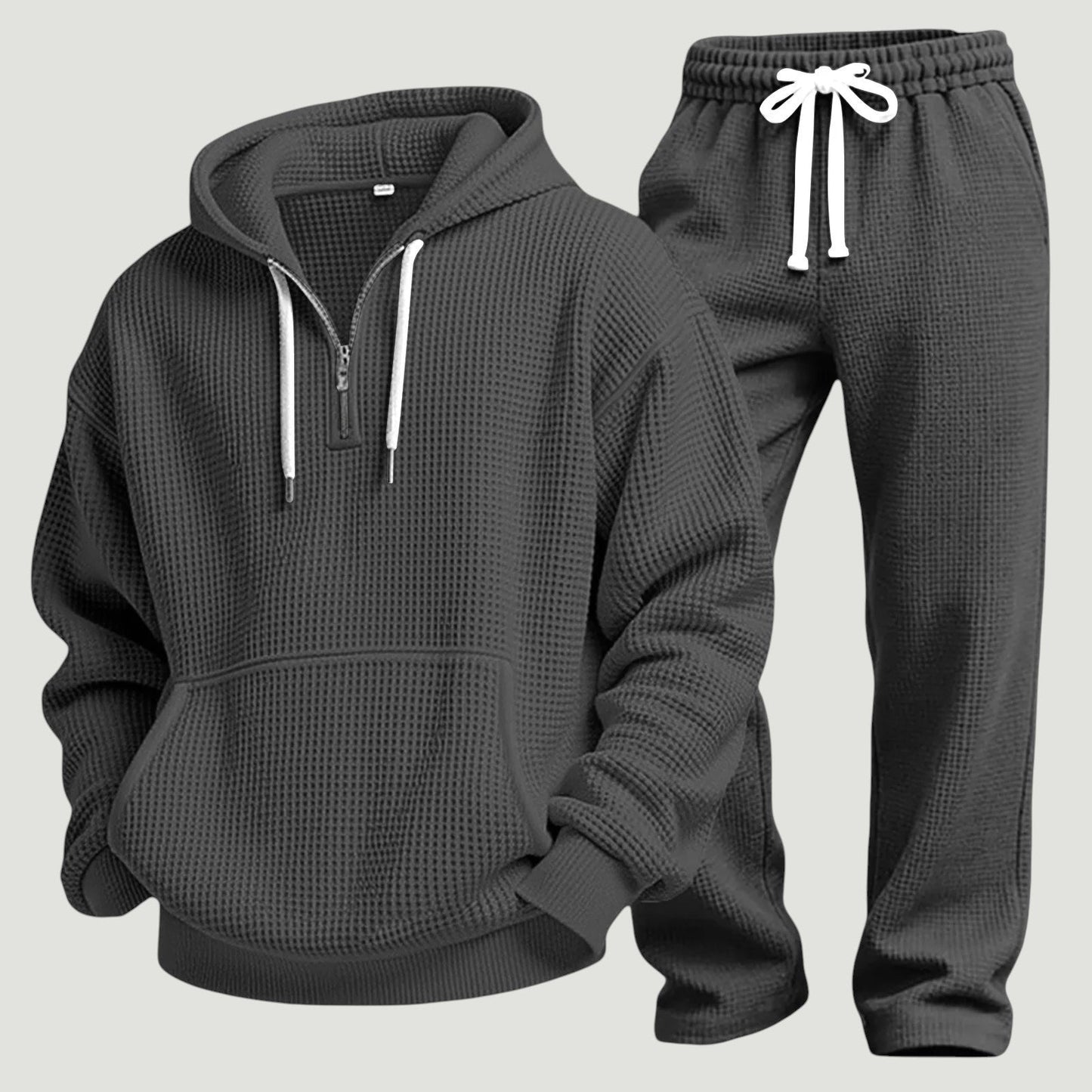 Osric - Waffle Knit Hoodie and Jogger Set
