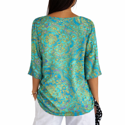 Phaela - Soft-Touch Ribbed Knit Blouse
