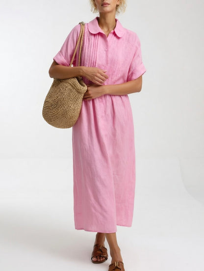 Jorisa - Short Sleeve Midi Dress