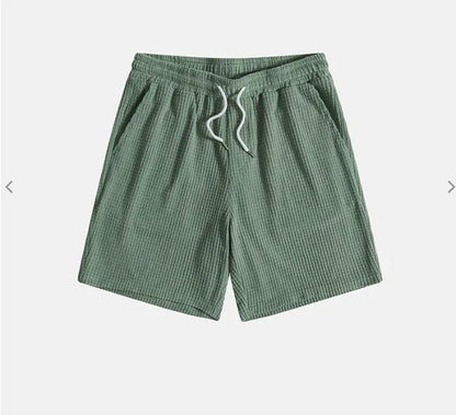 Jorvian - Textured Summer Shirt & Shorts Set