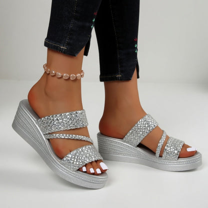 Whitley - Braided Platform Slide Sandals