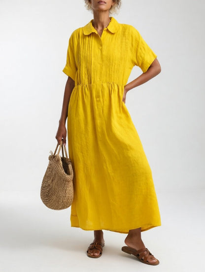 Jorisa - Short Sleeve Midi Dress