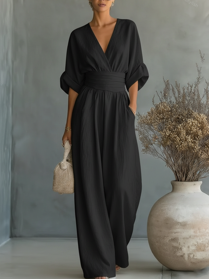 Ainslee - Soft-Touch Wide-Leg Jumpsuit