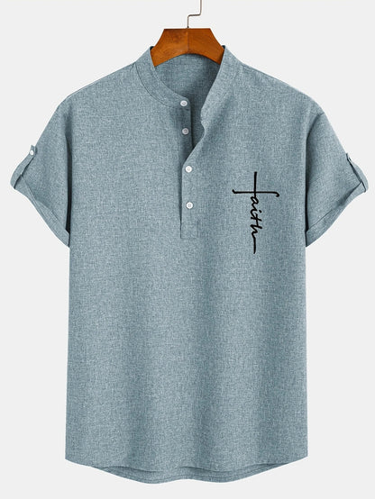 Harlan - Textured High-Collar Shirt