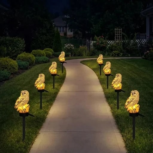 Amora - Owl Decorative Garden Lamp