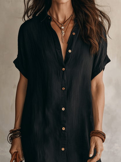 Daphne - Breezy Linen Shirt Dress