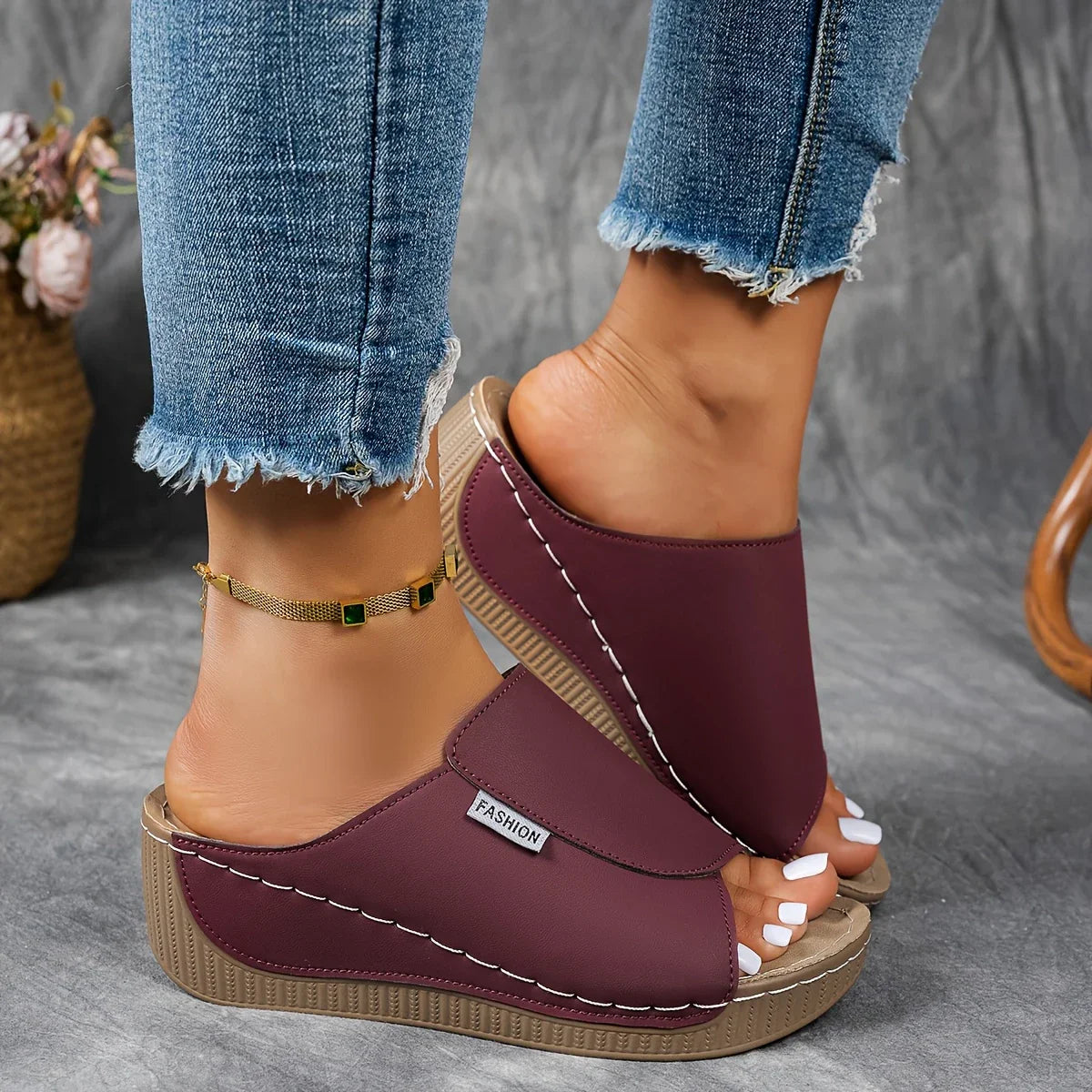 Verena - Platform Slip-On Sandals