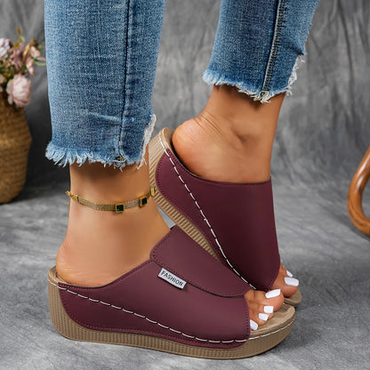 Verena - Platform Slip-On Sandals