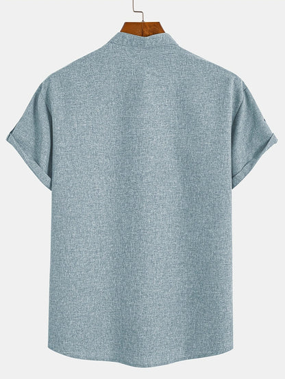 Harlan - Textured High-Collar Shirt