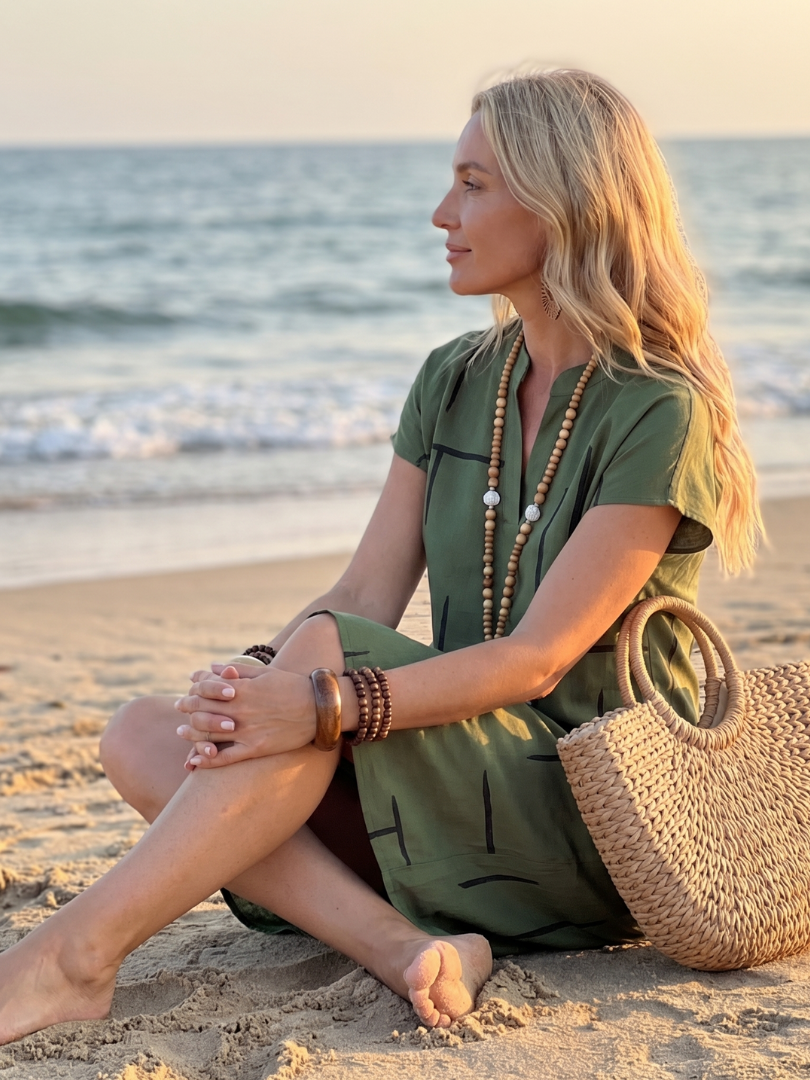 Elunara - Airy Abstract Print Dress