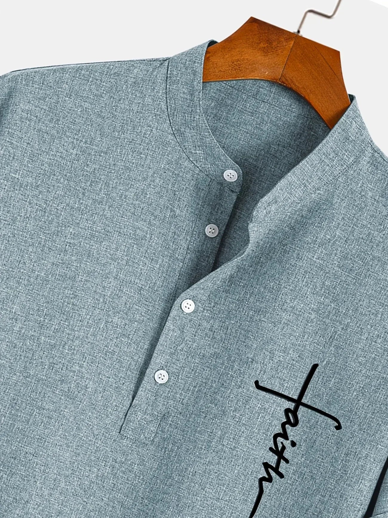 Harlan - Textured High-Collar Shirt
