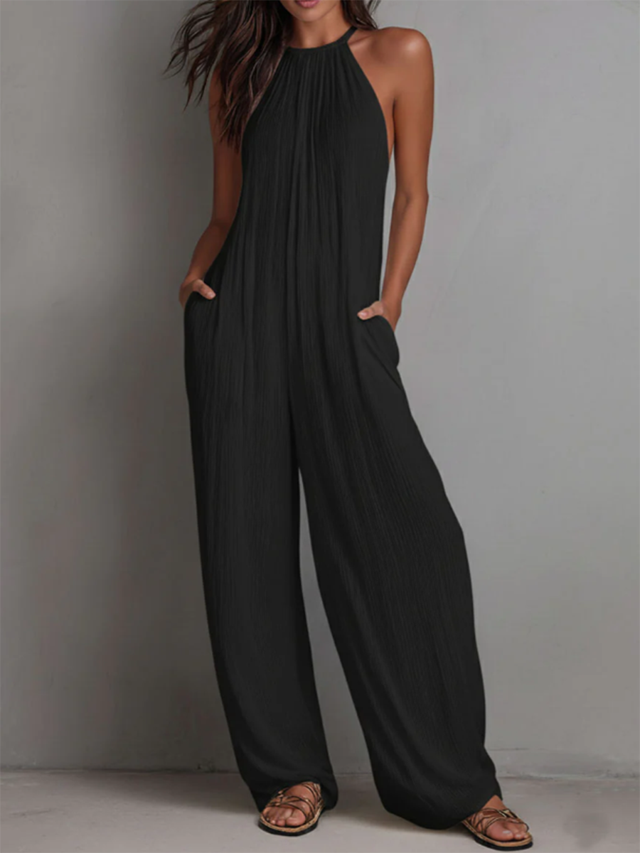 Rosira - Textured Linen Jumpsuit
