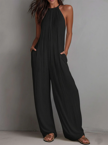 Rosira - Textured Linen Jumpsuit