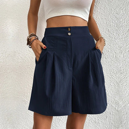 Halia - Soft-Touch High-Waisted Shorts