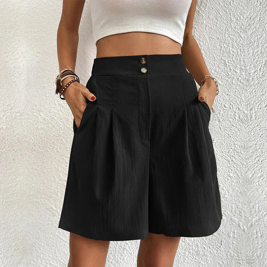Halia - Soft-Touch High-Waisted Shorts