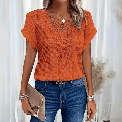 Florisa - Crochet Knit Top